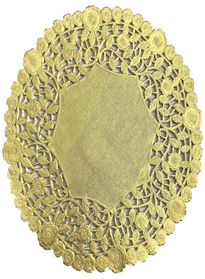 KARMELLING 50Pcs Gold Foil Round Doileis, Made in the USA-10 Inch - Image 1